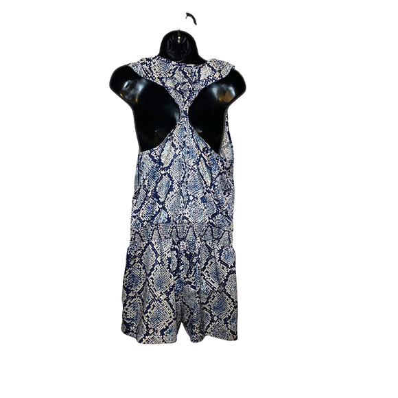 BCBG Blue Snakeskin Romper - M - Picture 3 of 6